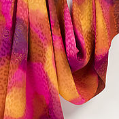 Аксессуары handmade. Livemaster - original item Bright silk stole, jacquard. Handmade.