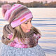 Set double hat beanie Snood ' Desert Rose'. Caps. Natalie Wool -Art. Online shopping on My Livemaster.  Фото №2