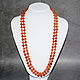 Long necklace of natural carnelian, Beads2, Moscow,  Фото №1