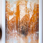 Картины и панно handmade. Livemaster - original item New York Painting ORIGINAL PAINTING ON CANVAS, NYC Buildings. Handmade.