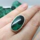Order Ring: Ring with malachite 'Silk ribbon', silver. EdGems jewerly. Livemaster. . Rings Фото №3