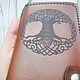 Order Leather notebook cover for documents engraved with the Tree of life. Tatiana (Leather bracelets). Livemaster. . Cover Фото №3