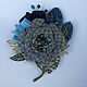 Copy of Denim brooch Forget-me-not. Brooches. Sokolova Julia, handmade jewelry. My Livemaster. Фото №6