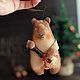 Медведь с балалайкой -подвеска малой,12 см. Народная кукла. Ручной Лис. Ярмарка Мастеров.  Фото №4