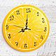 Order Lemon Clock, Lemon Decor, Kitchen Clock, Lemon Wall Art, Wall Clock. Clocks for Home (Julia). Livemaster. . Watch Фото №3