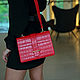Women's bag made of red crocodile leather, Crossbody bag, St. Petersburg,  Фото №1