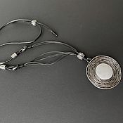 Украшения handmade. Livemaster - original item Pendant: large silver metal pendant, stylish boho decoration. Handmade.