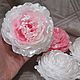 Брошь Пион из атласных лент. Брошь-булавка. 'Красота бисера' и не только... (Shved-Natalya). Ярмарка Мастеров.  Фото №6
