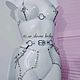 Transparent bodice with stones and rhinestones. Harness for role-playing games. no_shame_baby. Ярмарка Мастеров.  Фото №6