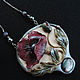 Necklace-pendant made of polymer clay, art Nouveau, sculptural miniature. Necklace. decorum11. My Livemaster. Фото №4