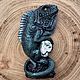 Игуана Ящерица - дракон Брошь с камнем iguana lizard. Брошь-булавка. Skari-art. Ярмарка Мастеров.  Фото №4