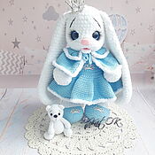 Куклы и игрушки handmade. Livemaster - original item Amigurumi dolls and toys: Bunny Mi and the bear cub. Handmade.