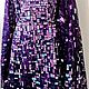 Embroidery on a grid with sequins. Purple Diva. Fabric. MMonro (MMonro). My Livemaster. Фото №5