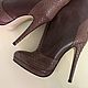Handmade boots ' Shocolate'. High Boots. Anastasia Suvaryan обувь ручной работы. Online shopping on My Livemaster.  Фото №2