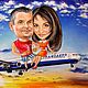 Cartoon "Together on the plane", Caricature, St. Petersburg,  Фото №1