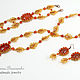 Necklace, bracelet and earrings Autumn tenderness with carnelian leaves. Jewelry Sets. Marina Brusinenko - Jevelry. Online shopping on My Livemaster.  Фото №2