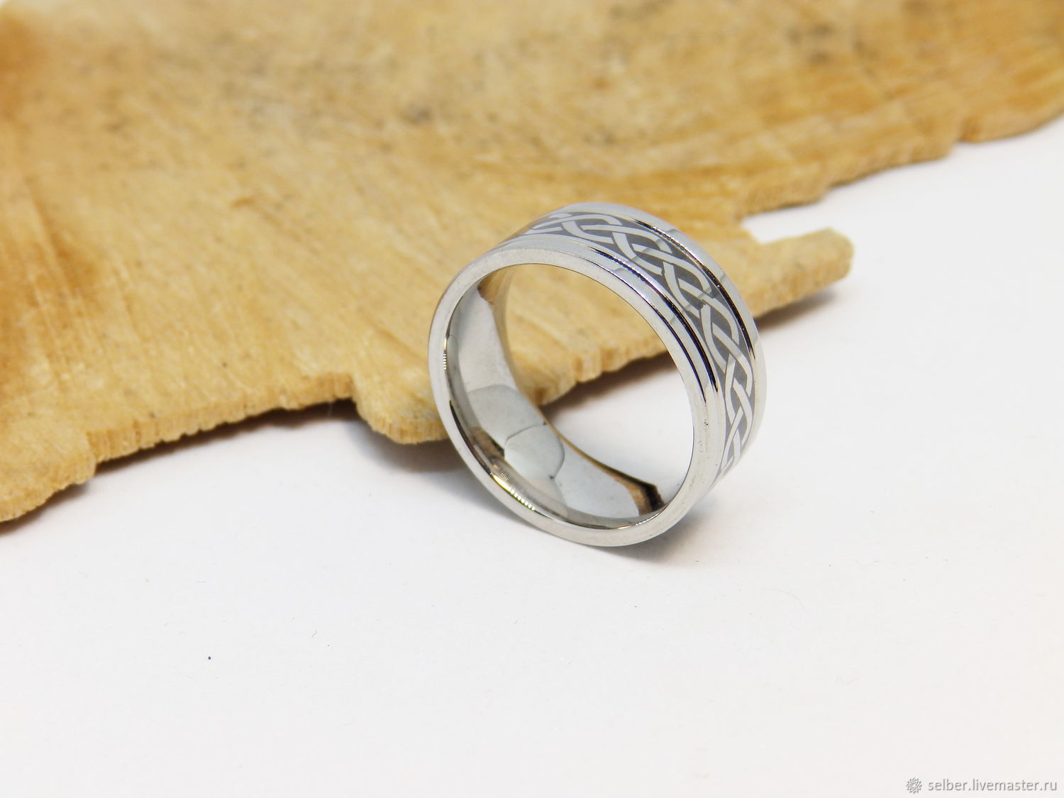 Кольцо стальное с орнаментом Кельтика 17.25 – купить онлайн на Ярмарке ...