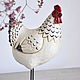 Chicken Provence made of concrete with painting on metal legs. Figurines. Decor concrete Azov Garden. My Livemaster. Фото №4
