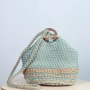 Сумки и аксессуары handmade. Livemaster - original item Crossbody bag: Japanese Mint knot, polyester cord. Handmade.