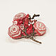  Алые розы и Бордовые розы, Брошь-булавка, Тюмень,  Фото №1