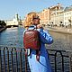 Backpack leather female Burgundy rosemary Mod P27-182, Backpacks, St. Petersburg,  Фото №1
