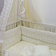 Комплект в кроватку с кружевом и вышивкой в стиле "шебби шик 1", Комплекты постельного белья, Самара,  Фото №1