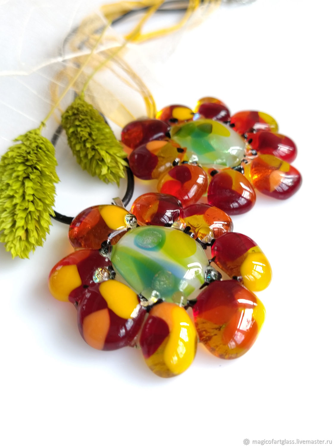  from the Flower of art glass fusing jewelry, Pendant, Khabarovsk,  Фото №1