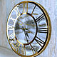 Часы настенные из эпоксидной смолы в стиле "Мрамор" 35 см, Часы классические, Минск,  Фото №1