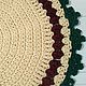 Buy round rug Christmas 'snowflake-3'. Carpets. knitted handmade rugs (kovrik-makrame). My Livemaster. Фото №6