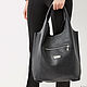 Shopper Bag Leather Black Bag Medium Bag String Bag T Shirt Hobo. Shopper. BagsByKaterinaKlestova (kklestova). My Livemaster. Фото №4