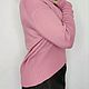 Джемпер женский оверсайз укороченный розовый с аркой, японское плечо. Джемперы. Джемпера, шапки, палантины от 'Azhurles'. Ярмарка Мастеров.  Фото №5