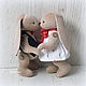 Заказать Зайчата LoveStory. IGRISHA toys Ирина Григорьева. Ярмарка Мастеров. . Мягкие игрушки Фото №3