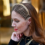Аксессуары handmade. Livemaster - original item Gold headband with veil. Handmade.