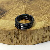 Украшения handmade. Livemaster - original item 16 r-r Thin Morion Ring (tkm16). Handmade.