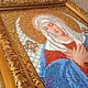 Икона Пр.Б.Избавительница,размер иконки 20на25.вишита чешским бисером. Иконы. Yuliya-2st. Ярмарка Мастеров.  Фото №4