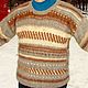 Men's sweater hand-knitted from thick thread. Sweaters. Livedogsnitka (MasterPr). My Livemaster. Фото №4