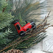 Сувениры и подарки handmade. Livemaster - original item Christmas Tree toy steam train. Handmade.