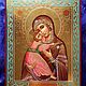 Our lady of Vladimir with coinage and enamel. Icons. svetmiru. Online shopping on My Livemaster.  Фото №2
