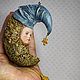 Елочная игрушка Золотой месяц. Папье маше. Интерьерная кукла. Наталья Михайлова. Интернет-магазин Ярмарка Мастеров.  Фото №2