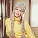 Knitted hat with ears "Mink" - with lining hat, Caps, Norilsk,  Фото №1