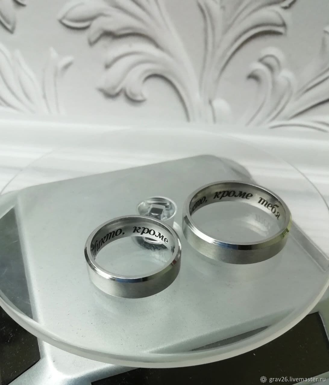 Гравировка на кольцах: стальных и титановых в интернет-магазине Ярмарка ...