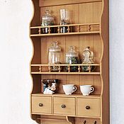 Shelf on the wall wooden with Provence Paint filling