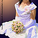 Белое платье из шелка в стиле- ретро, свадебное  "Лилия", Платья, Москва,  Фото №1