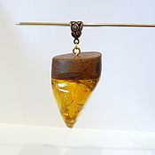 Украшения handmade. Livemaster - original item Amber. Pendant amber and mahogany 559. Handmade.