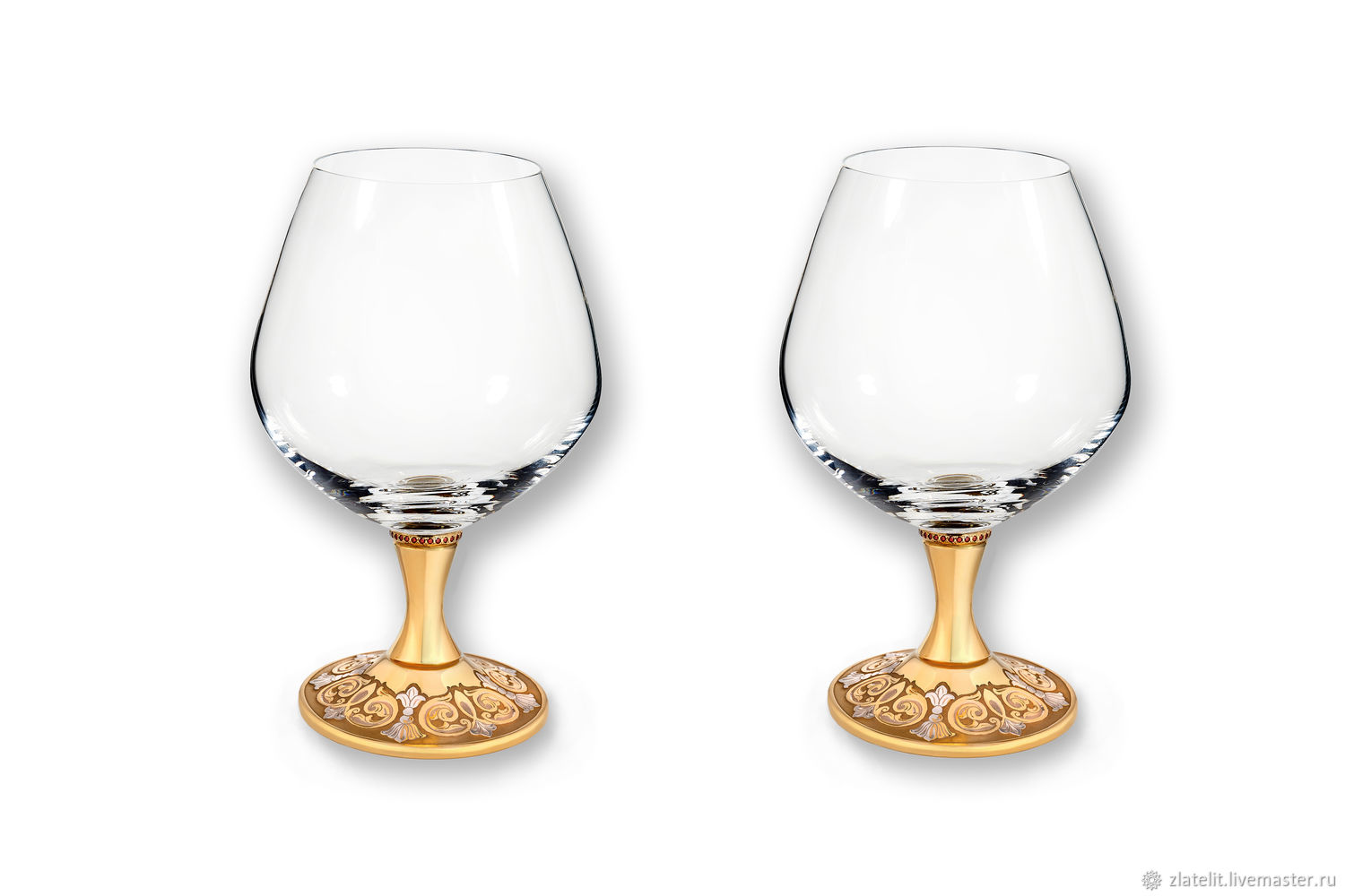 Exclusive cognac glasses .Gilding.Beautiful Case!, Souvenirs with wishes, Chrysostom,  Фото №1
