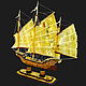 Сувенирный корабль из янтаря "Китайская джонка". Модели. Балтамбер (Янтарь Балтики) (baltamber). Ярмарка Мастеров.  Фото №4