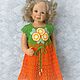 Dress 'Orange'. Dresses. Helena. I knit for kids.. My Livemaster. Фото №4