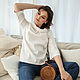 Blouse 'Lady like' white, linen blouse of a free style. Blouses. mozaika-rus. Online shopping on My Livemaster.  Фото №2