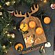Order Set of oak planks with horns and a twig. Free shipping. alysarus. Livemaster. . Cutting Boards Фото №3