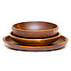 Обеденный набор деревянных тарелок 3 шт. из пихты. TN36, Тарелки, Новокузнецк,  Фото №1